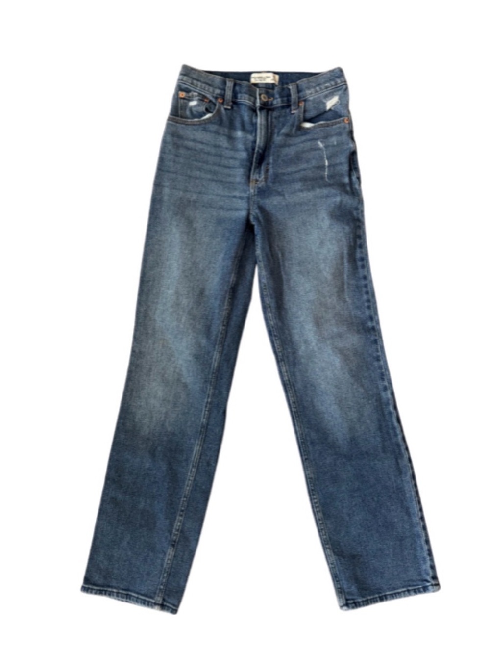 Abercrombie & Fitch Vintage-Inspired Straight Leg Jeans - Blue